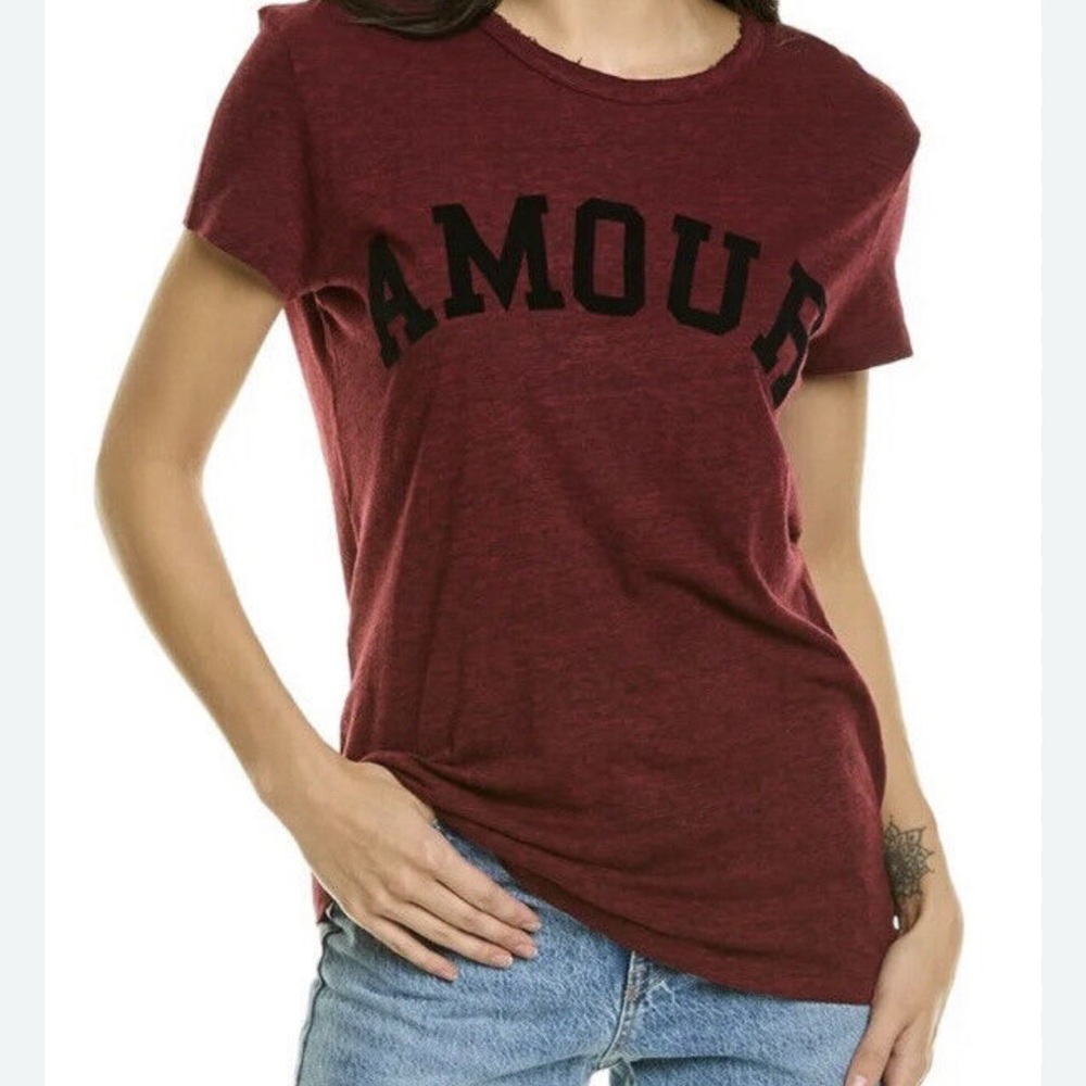 Zadig & Voltaire Red Fitted Short Sleeve T-Shirt